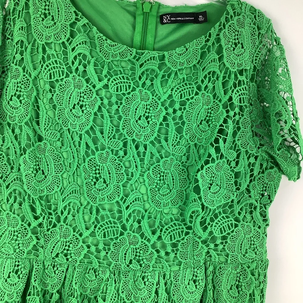 New York & Company Floral Lace Dress womens size XL